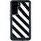 Black and White Geometric Stripes Galaxy S24 Plus Waterproof Case